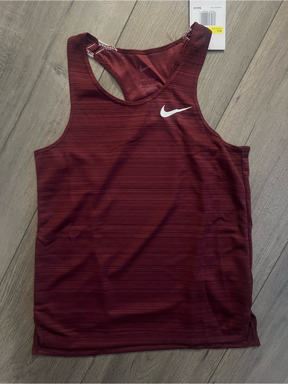 Nike kids Maroon Dri-FIT Racerback Tank